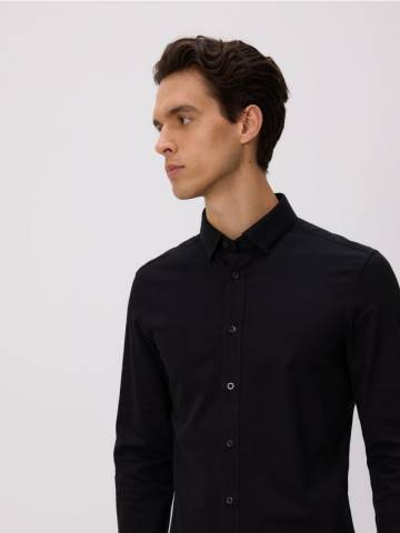 Reserved - Бавовняна сорочка super slim fit - чорний - 7993H-99X Reserved - Бавовняна сорочка super slim fit - чорний - 7993H-99X