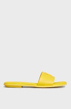 Женские желтые кожаные слайдеры TH POP MULE Желтый 37 Tommy Hilfiger FW0FW07097