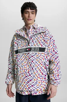 Мужской анорак с узором TJM CHICAGO ARCHIVE AOP POPOVER Разноцветный S Tommy Jeans DM0DM16626