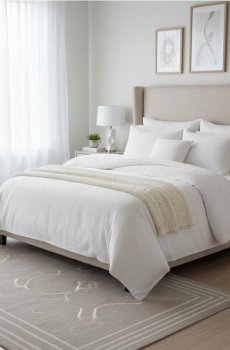 Комплект постільної білизни з тисненням bubble - білий