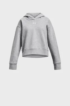 Детское серое худи UA Rival Fleece Crop Hoodie Серый 7 Under Armour 1379517-012