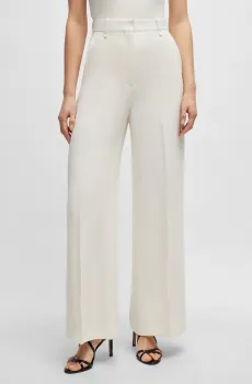 Женские белые брюки Белый 38 BOSS 50510115;118