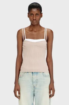 Женский пудровый топ M-ZARRINA Розовый S Diesel A20845 0WICK