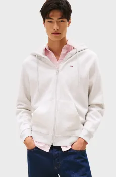 Мужское светло-серое худи FLAG ZIP Серый M Tommy Jeans DM0DM20743