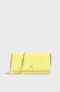 Женский желтый клатч TH REFINED CHAIN CROSSOVER Желтый ONESIZE Tommy Hilfiger AW0AW16109