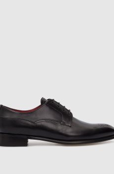 Черные кожаные дерби с узором