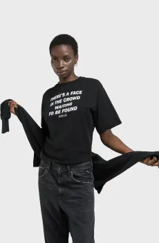 Женская черная футболка Черный S Replay W3362 .000.23740P