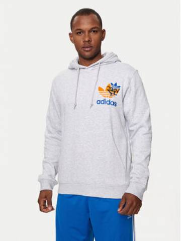 adidas Світшот Trefoil IS2913 Сірий Regular Fit adidas Світшот Trefoil IS2913 Сірий Regular Fit