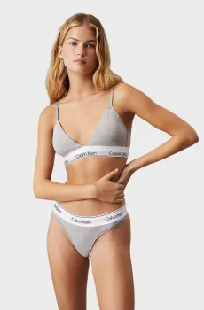 Женский серый бюстгальтер LL TRIANGLE Серый M Calvin Klein 000QF5650E