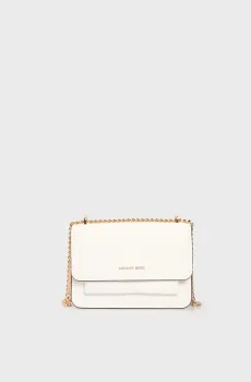 Женская белая кожаная сумка CLAIRE Белый ONESIZE Michael Kors 32T4GC7C1T