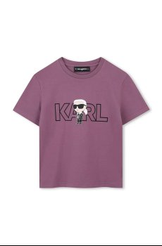 Детская хлопковая футболка Karl Lagerfeld