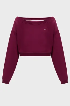 Женский фиолетовый свитшот Фиолетовый M Tommy Jeans DW0DW17956