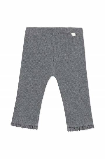 Детские хлопковые леггинсы Tartine et Chocolat цвет серый однотонные TZ24001