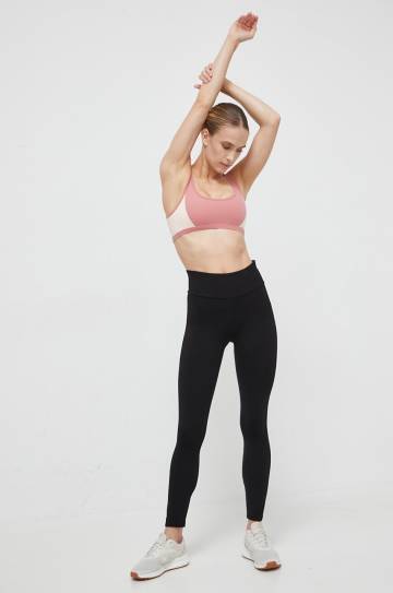 Спортивный бюстгальтер Roxy Heart Into It Colorblock цвет розовый узорный Спортивный бюстгальтер Roxy Heart Into It Colorblock цвет розовый узорный