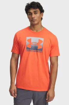 Мужская оранжевая футболка UA M BOXED SPORTS UPDATED SS Оранжевый S Under Armour 1386793-847