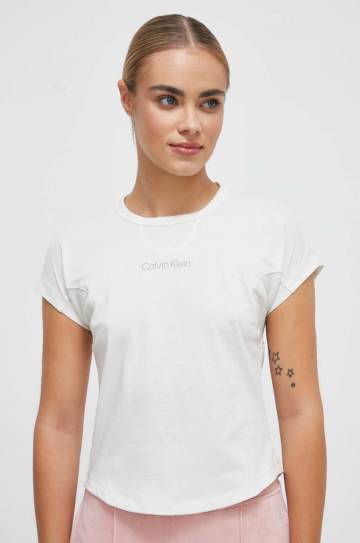Футболка для тренинга Calvin Klein Performance цвет белый Футболка для тренинга Calvin Klein Performance цвет белый