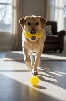 Набір гумових іграшок для собаки - жовтий