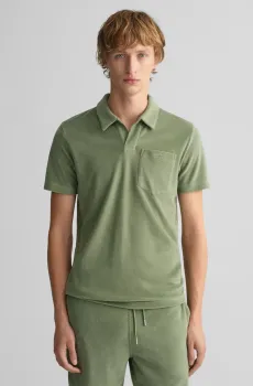 Мужское зеленое поло TERRY SS PIQUE Зеленый XXL Gant 2063014