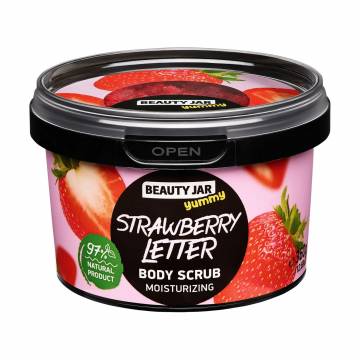 Скраб для тела Beauty Jar Yummy Strawberry Letter Moisturizing Body Scrub Клубничное письмо, 360 г Скраб для тела Beauty Jar Yummy Strawberry Letter Moisturizing Body Scrub Клубничное письмо, 360 г