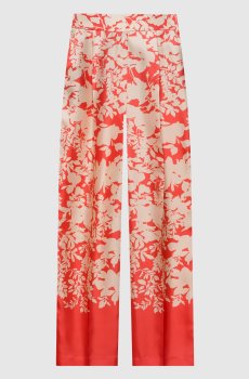 Розовые брюки из шелка