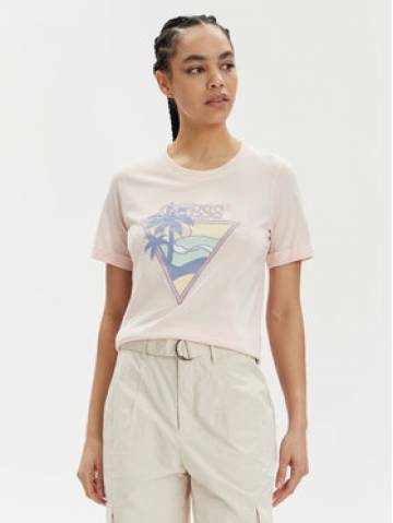 Guess Футболка Ss Rn Beach Triangle W4GI32 JA914 Рожевий Regular Fit Guess Футболка Ss Rn Beach Triangle W4GI32 JA914 Рожевий Regular Fit