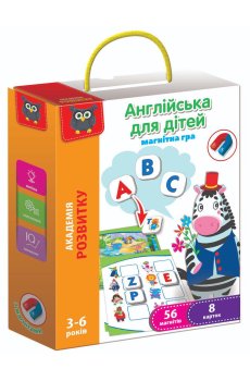 Развивающая магнитная игра Vladi Toys Английский для детей, 18*5*22.5 см, от 3 лет, 64 элемента (VT5411-09)