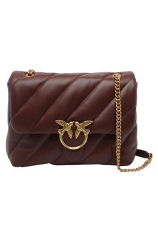 Pinko Maroon Love Puff Shoulder Bag