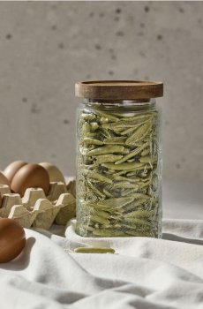 Контейнер для їжі з тисненим квітковим візерунком - clear