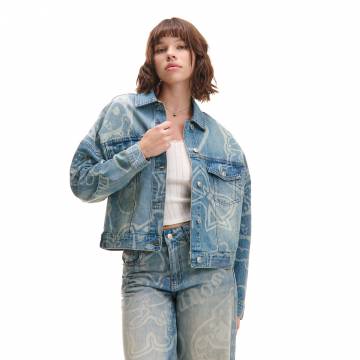 Cropp - Джинсова куртка оversize Kuromi - синій Cropp - Джинсова куртка оversize Kuromi - синій