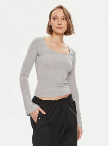 Gina Tricot Блузка Agnes 16981 Сірий Slim Fit Gina Tricot Блузка Agnes 16981 Сірий Slim Fit