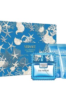 Парфюмированный набор мужской Versace Eau Fraiche (туалетная вода, 50 мл + гель для душа, 50 мл + бальзам после бритья, 50 мл)