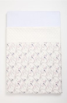 Покривало на ліжко з рослинним мотивом - кремовий