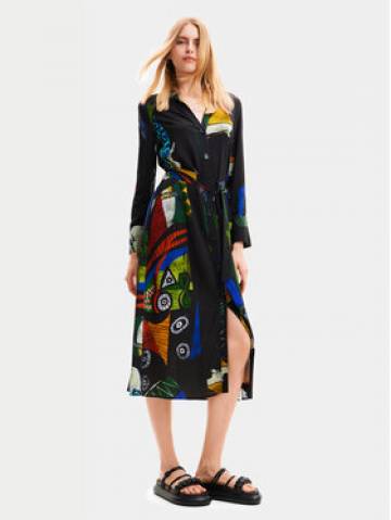 Desigual Сукня-сорочка MONSIEUR CHRISTIAN LACROIX Dream 24SWVW72 Чорний Regular Fit Desigual Сукня-сорочка MONSIEUR CHRISTIAN LACROIX Dream 24SWVW72 Чорний Regular Fit