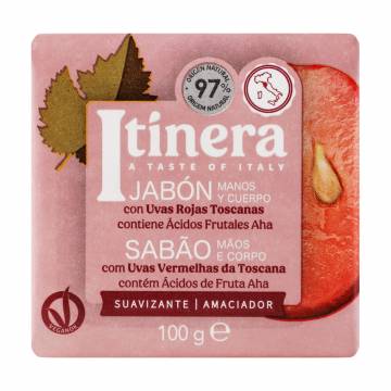 Мыло для рук и тела Itinera с тосканским красным виноградом, 100 г