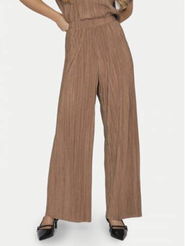 Vila Штани з тканини Plisa 14089681 Коричневий Regular Fit Vila Штани з тканини Plisa 14089681 Коричневий Regular Fit