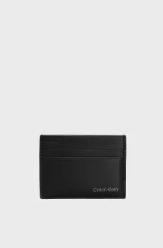 Мужской черный кожаный кардхолдер CK SMOOTH CARDHOLDER Черный ONESIZE Calvin Klein K50K512074
