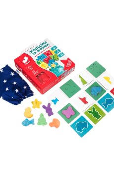 Развивающая игра Vladi Toys Деревянные фигурки в мешочке, цвета и формы, на украинском языке, от 2 лет (ZB2001-01)
