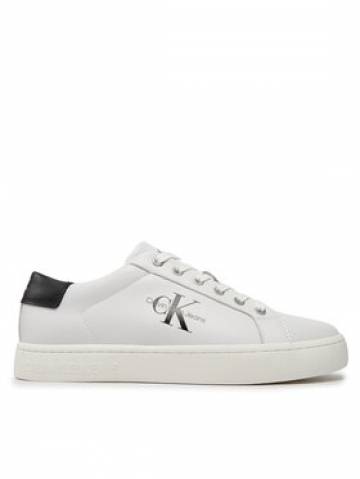Calvin Klein Jeans Снікерcи Classic Cupsole Laceup Low Lth YM0YM00491 Білий Calvin Klein Jeans Снікерcи Classic Cupsole Laceup Low Lth YM0YM00491 Білий