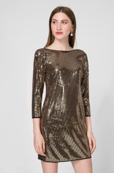 Женское золотистое платье Золотой 40 Naf Naf LHNR70D