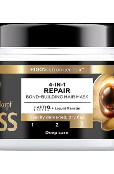 Восстанавливающая маска для волос Gliss 4 in 1 Repair Bond-Building Hair Mask, 400 мл