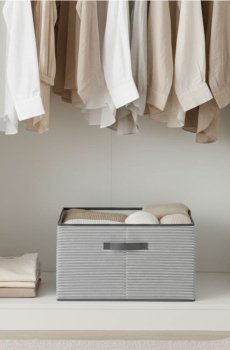 Коробка для зберігання з кришкою та ручкою - блідо-зелений