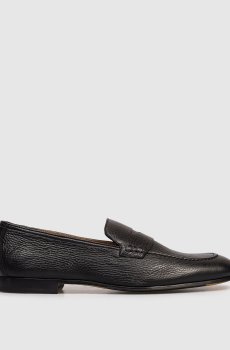 Черные кожаные лоферы
