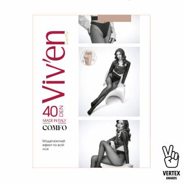 Колготки женские Viven petty Comfo, 40 DEN, натуральный, размер 4 Колготки женские Viven petty Comfo, 40 DEN, натуральный, размер 4