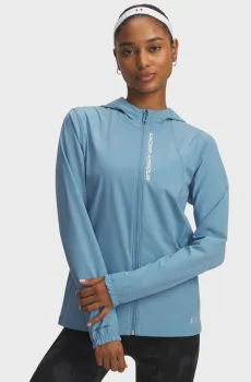 Женская голубая ветровка UA OutRun the STORM Jacket Голубой XS Under Armour 1377043-418