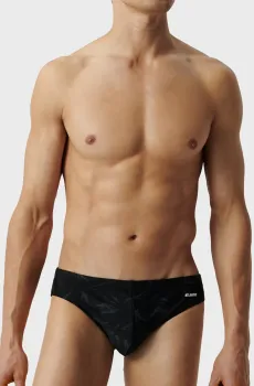 Мужские черные плавки с узором Черный XL Atlantic KMT-339