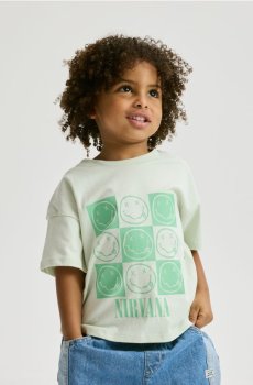 Reserved - Футболка Nirvana - блідо-зелений - 983HR-07X