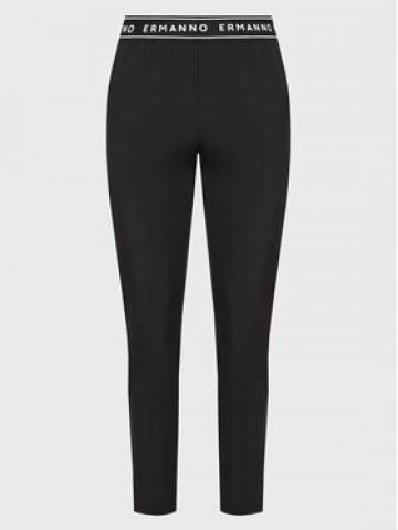 Ermanno Firenze Штани з тканини D42EP042E47 Чорний Regular Fit Ermanno Firenze Штани з тканини D42EP042E47 Чорний Regular Fit