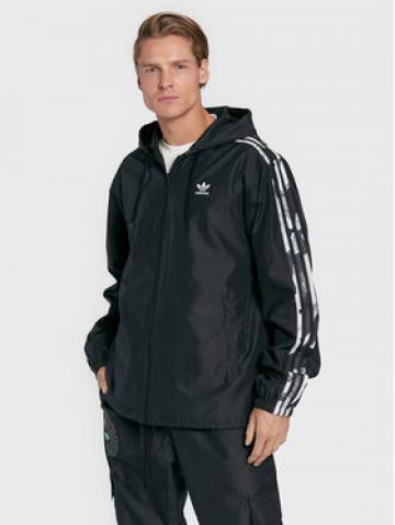 adidas Демісезонна куртка Camo Series HK5139 Чорний Relaxed Fit adidas Демісезонна куртка Camo Series HK5139 Чорний Relaxed Fit