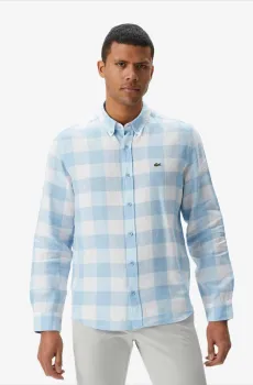 Мужская голубая рубашка Голубой 42 Lacoste CH044343M