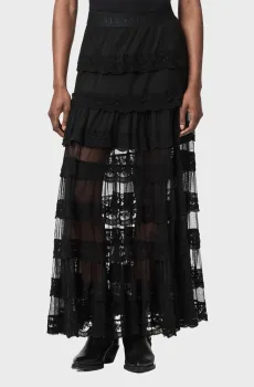 Женская черная юбка MAGGIE Черный 10 AllSaints W011RF